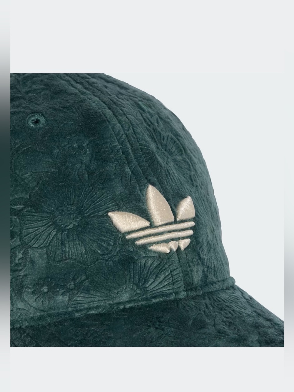 adidas Originals Women's Dark Green Embossed Floral Baseball Cap - Picture 3 of 6
